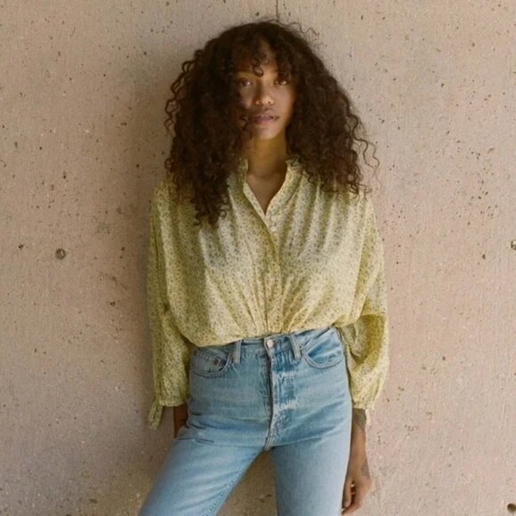 Yellow Doen O'Keefe Blouse - Picture 1 of 7